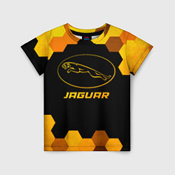 Футболка детская Jaguar - gold gradient, цвет: 3D-принт