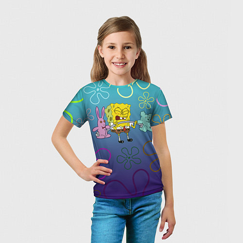 Детская футболка Spongebob workout / 3D-принт – фото 5