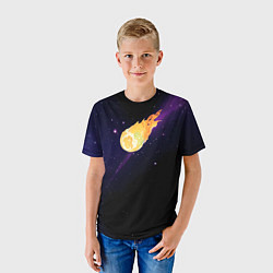 Футболка детская Магическая комета и обыденный космос, цвет: 3D-принт — фото 2
