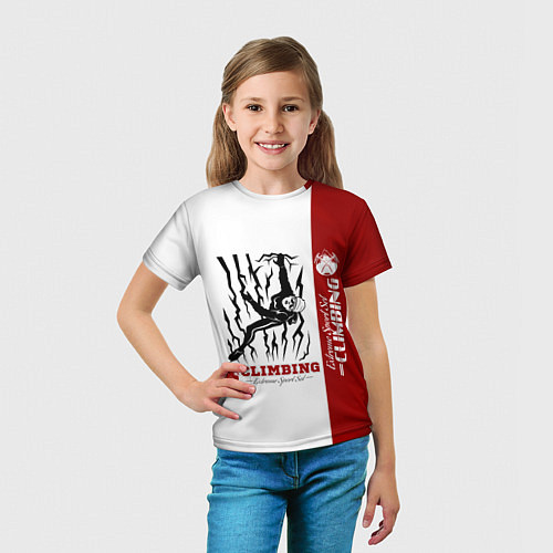Детская футболка Альпинист скалолаз / 3D-принт – фото 5
