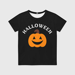 Футболка детская Halloween и тыква, цвет: 3D-принт