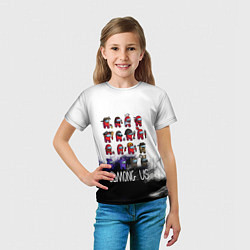 Футболка детская Among us персонажи, цвет: 3D-принт — фото 2