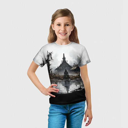 Детская футболка Изба на болоте / 3D-принт – фото 5