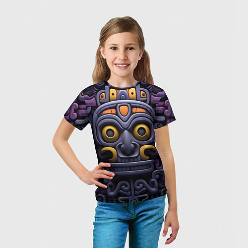 Детская футболка Орнамент в стиле ацтеков / 3D-принт – фото 5