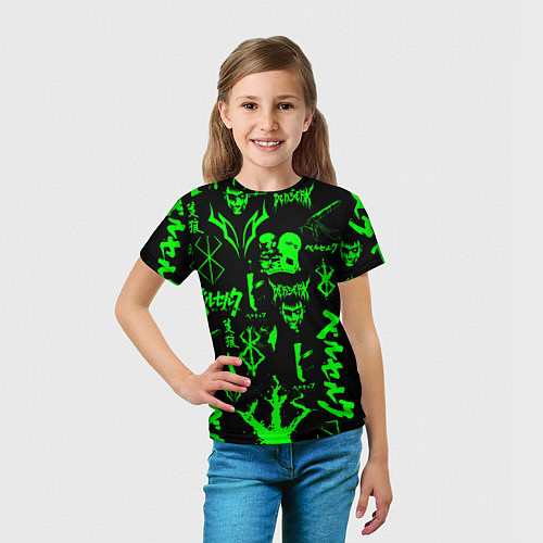 Детская футболка Berserk neon green / 3D-принт – фото 5