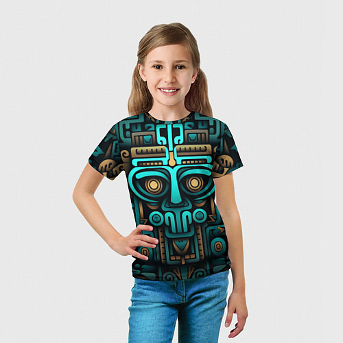 Детская футболка Орнамент в ацтекском стиле / 3D-принт – фото 5