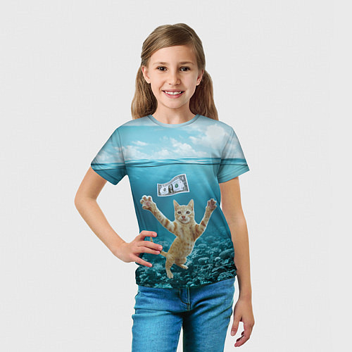 Детская футболка Nirvana Cat / 3D-принт – фото 5