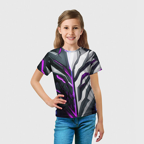 Детская футболка Броня адская и райская фиолетовая / 3D-принт – фото 5