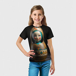 Футболка детская Матрёшка от ai, цвет: 3D-принт — фото 2