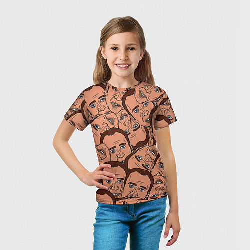 Детская футболка Николас Кейдж мульт / 3D-принт – фото 5