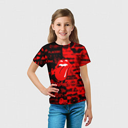 Футболка детская Rolling Stones logo групп, цвет: 3D-принт — фото 2
