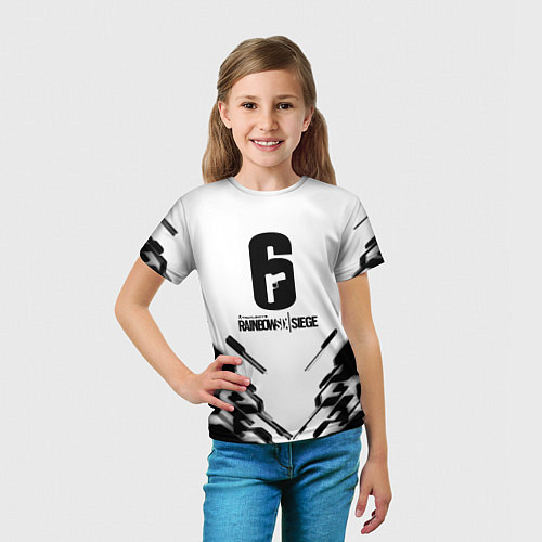 Детская футболка Rainbox Six geometry black / 3D-принт – фото 5