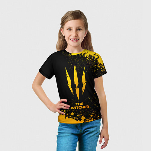 Детская футболка The Witcher - gold gradient / 3D-принт – фото 5
