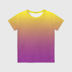 Футболка детская Желто-фиолетовый градиент, цвет: 3D-принт