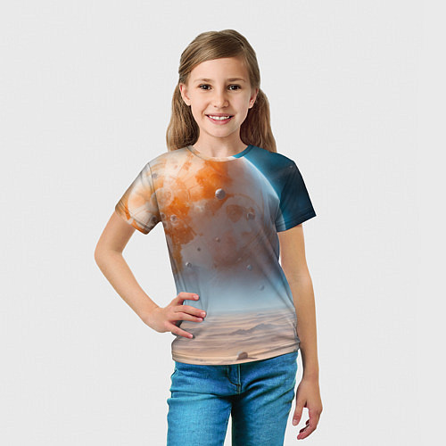 Детская футболка Космический марсианский пейзаж / 3D-принт – фото 5
