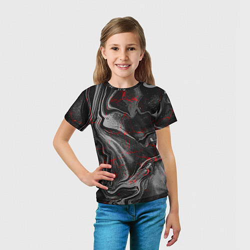 Детская футболка Брызги краски и вода / 3D-принт – фото 5