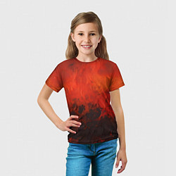 Футболка детская Лава и сажа, цвет: 3D-принт — фото 2