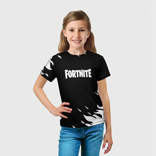 Детская футболка Fortnite fire flame / 3D-принт – фото 5