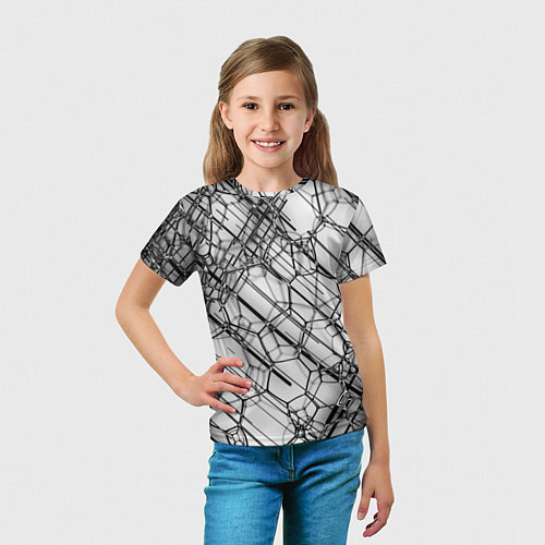 Детская футболка Зеркальные узоры / 3D-принт – фото 5