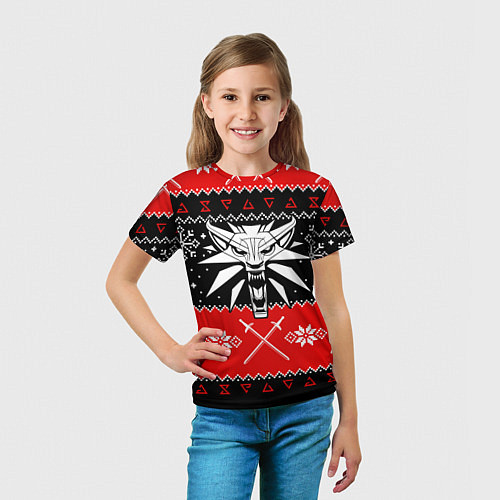 Детская футболка The Witcher christmas sweater / 3D-принт – фото 5