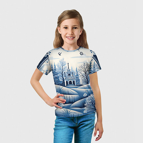 Детская футболка Пушистые завитки / 3D-принт – фото 5