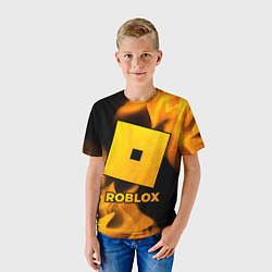 Футболка детская Roblox - gold gradient, цвет: 3D-принт — фото 2