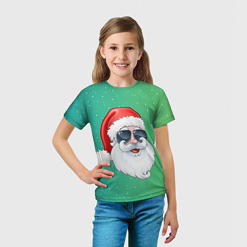 Детская футболка Дед Мороз в очках / 3D-принт – фото 5