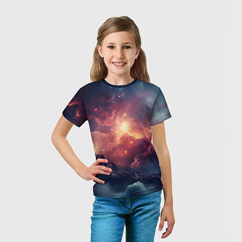 Детская футболка Космические облака / 3D-принт – фото 5