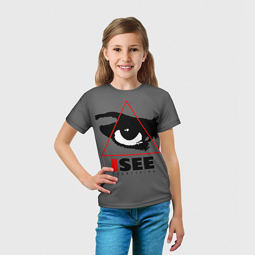 Детская футболка I see everything / 3D-принт – фото 5