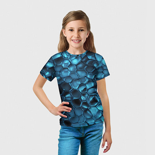 Детская футболка Синее стекло / 3D-принт – фото 5