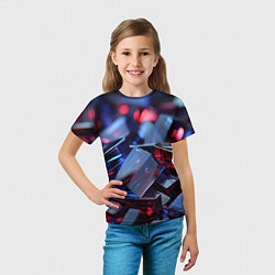 Футболка детская Острые грани прозрачности, цвет: 3D-принт — фото 2