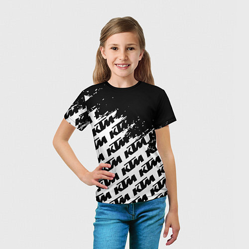 Детская футболка KTU краски черные / 3D-принт – фото 5