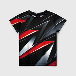 Футболка детская Red black abstract, цвет: 3D-принт