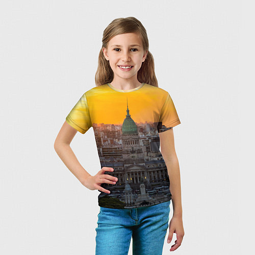 Детская футболка Буэнос-Айрес / 3D-принт – фото 5