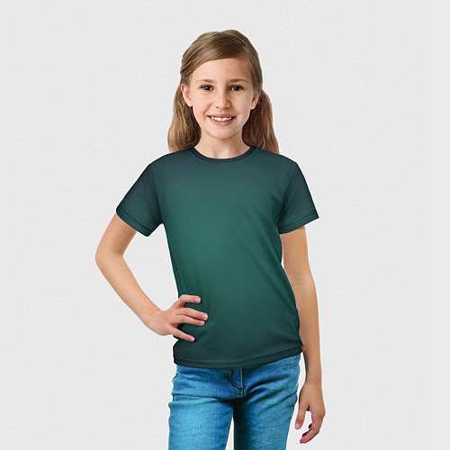 Детская футболка Зелёные крылья и чешуйчатый хвост / 3D-принт – фото 5