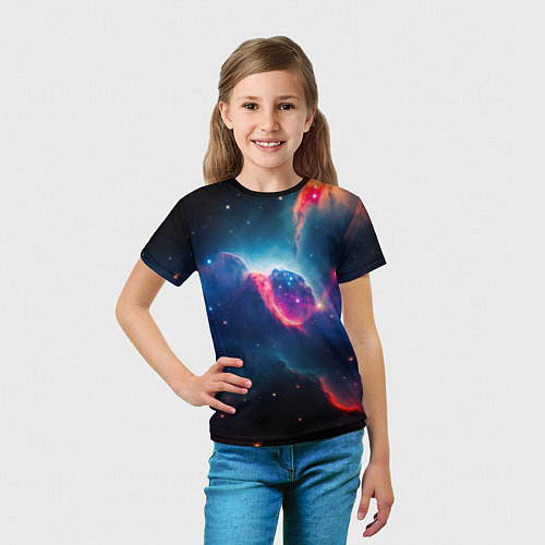 Детская футболка Арт яркий космос / 3D-принт – фото 5