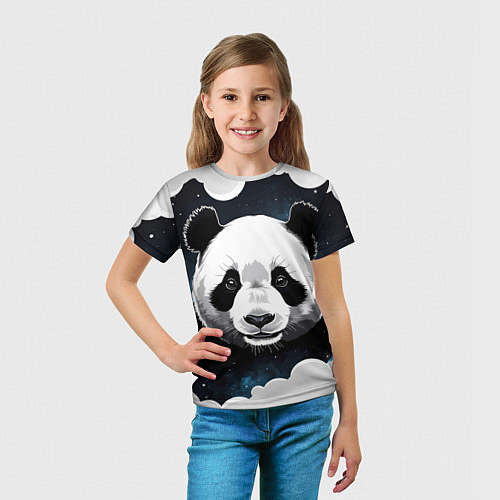 Детская футболка Панда портрет / 3D-принт – фото 5