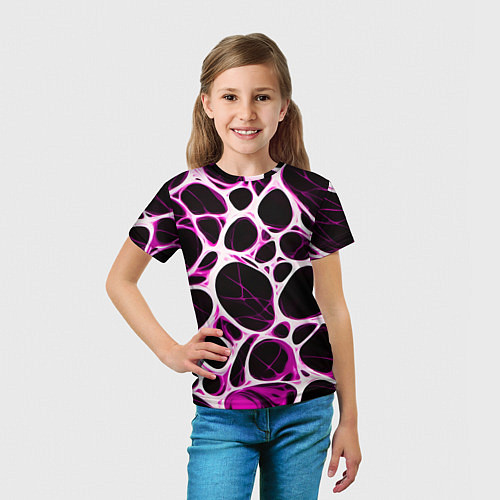 Детская футболка Розовая морская волна / 3D-принт – фото 5