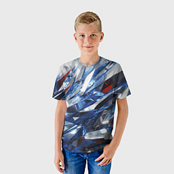 Футболка детская Абстрактные осколки стеклянных кристалов, цвет: 3D-принт — фото 2