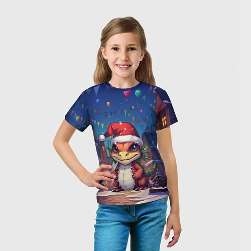 Детская футболка Маленький милый дракон 2024 / 3D-принт – фото 5