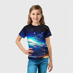 Футболка детская Млечный путь - глубокий космос, цвет: 3D-принт — фото 2