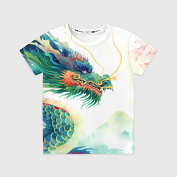 Футболка детская Japanese dragon - watercolor art, цвет: 3D-принт
