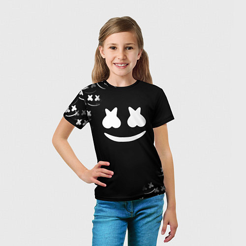 Детская футболка Marshmello black collection / 3D-принт – фото 5