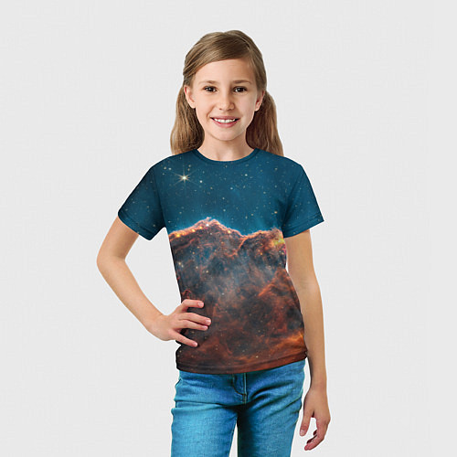 Детская футболка Туманность Киля наблюдаемая телескопом Уэбба / 3D-принт – фото 5