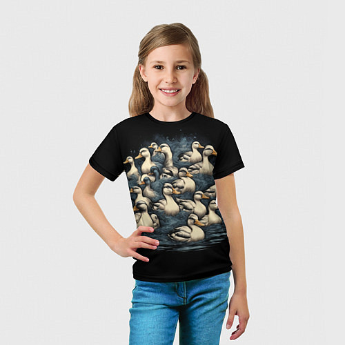 Детская футболка Утки в пруду / 3D-принт – фото 5