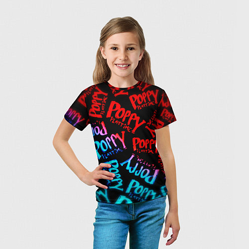 Детская футболка Хагги ваги неон градиент / 3D-принт – фото 5