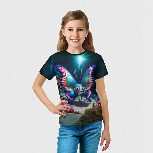 Детская футболка Рыба с крыльями бабочки / 3D-принт – фото 5