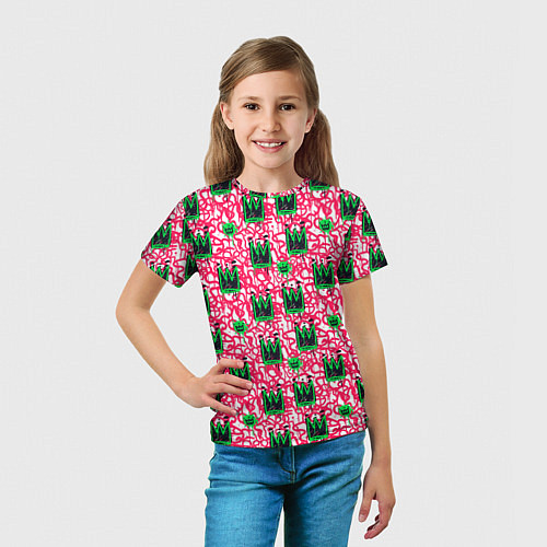 Детская футболка Каракулевые короны / 3D-принт – фото 5