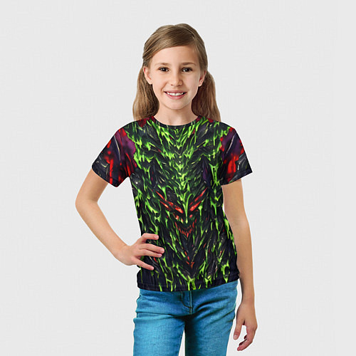 Детская футболка Green and red slime / 3D-принт – фото 5