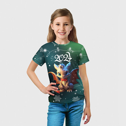 Детская футболка Дракоша - символ года / 3D-принт – фото 5